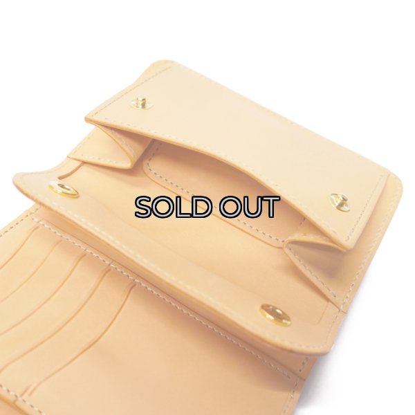 画像8: WILD SWANS（ワイルドスワンズ）BYRNE（バーン）3つ折りウォレット/Natural（ナチュラル）"シェルコードバン"×Natural（ナチュラル）"ブッテーロ" (8)