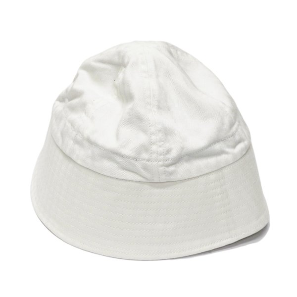 画像1: ＜30%OFF＞DECHO（デコー）SAILOR HAT（セーラーハット）”Cotton Herringbone" / White（ホワイト） (1)