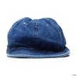 画像2: DECHO（デコー）STANDARD KOME CAP（スタンダードコメキャップ）"WASH" / Indigo（インディゴ）・Black（ブラック） (2)