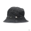 画像2: DECHO（デコー）STANDARD KOME HAT（スタンダードコメハット）"WASH" / Black（ブラック）・Indigo（インディゴ） (2)