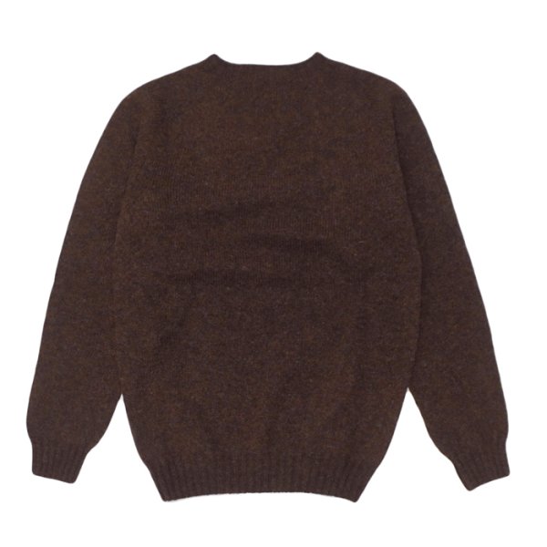 画像2: INVERALLAN（インバーアラン）Crew Neck Saddle Shoulder Sweater（クルーネックサドルショルダーセーター）"Supersoft Shetland" / Marron（マロン） (2)