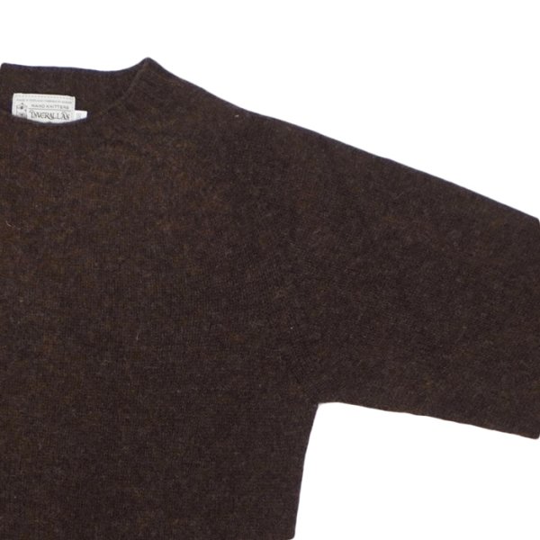 画像4: INVERALLAN（インバーアラン）Crew Neck Saddle Shoulder Sweater（クルーネックサドルショルダーセーター）"Supersoft Shetland" / Marron（マロン） (4)
