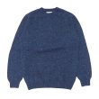 画像1: INVERALLAN(インバーアラン)Crew Neck Saddle Shoulder Sweater(クルーネックサドルショルダーセーター)”Supersoft Shetland" / Denim(デニム) (1)