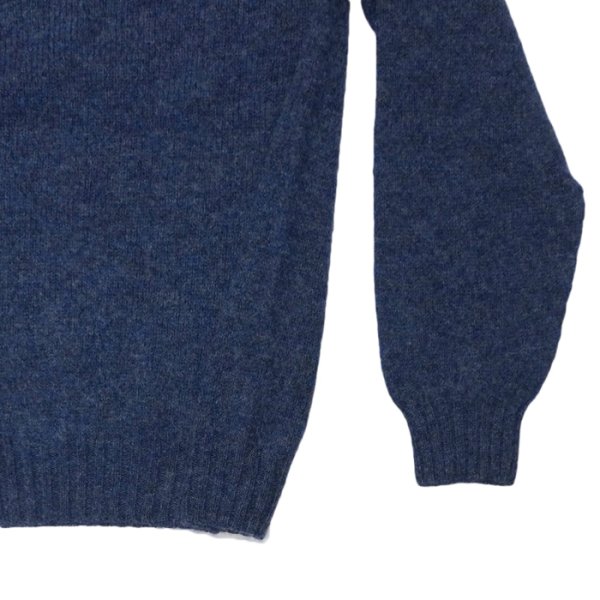 画像5: INVERALLAN(インバーアラン)Crew Neck Saddle Shoulder Sweater(クルーネックサドルショルダーセーター)”Supersoft Shetland" / Denim(デニム) (5)