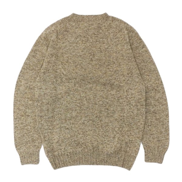 画像2: INVERALLAN（インバーアラン）Crew Neck Saddle Shoulder Sweater（クルーネックサドルショルダーセーター）"Supersoft Shetland" / Mushroom（マッシュルーム） (2)