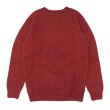 画像2: INVERALLAN（インバーアラン）Crew Neck Saddle Shoulder Sweater（クルーネックサドルショルダーセーター）"Supersoft Shetland" / Blaze（ダークレッド） (2)