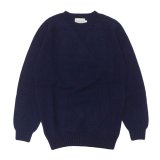 INVERALLAN（インバーアラン）Crew Neck Saddle Shoulder Sweater（クルーネックサドルショルダーセーター）"Supersoft Shetland" / New Navy（ニューネイビー）
