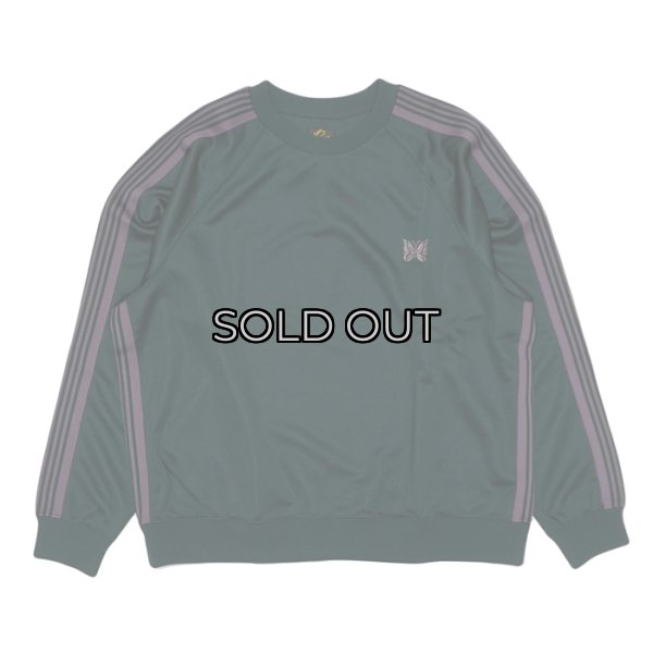 画像1: NEEDLES（ニードルズ）Track Crew Neck Shirt（トラッククルーネックシャツ）"Poly Smooth" / Green（グリーン） (1)