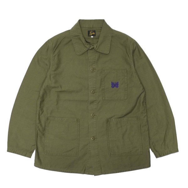 画像1: NEEDLES（ニードルズ）Coverall（カバーオール）"Reversed Sateen" / Olive（オリーブ） (1)