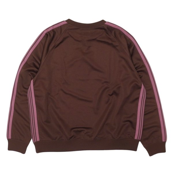 画像2: NEEDLES（ニードルズ）Track Crew Neck Shirt（トラッククルーネックシャツ）"Poly Smooth" / Brown（ブラウン） (2)