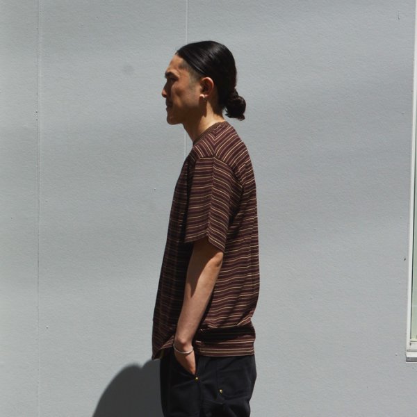 画像13: Yonetomi NEW BASIC（ヨネトミニューベーシック）GARMENT DYE RANDOM BOREDER T-SHIRT（ガーメントダイランダムボーダーTシャツ）/ 3Colors（全3色展開） (13)