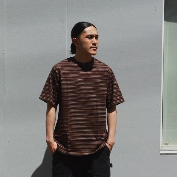 画像12: Yonetomi NEW BASIC（ヨネトミニューベーシック）GARMENT DYE RANDOM BOREDER T-SHIRT（ガーメントダイランダムボーダーTシャツ）/ 3Colors（全3色展開） (12)