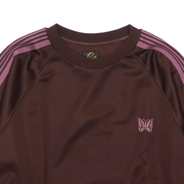 画像3: NEEDLES（ニードルズ）Track Crew Neck Shirt（トラッククルーネックシャツ）"Poly Smooth" / Brown（ブラウン） (3)
