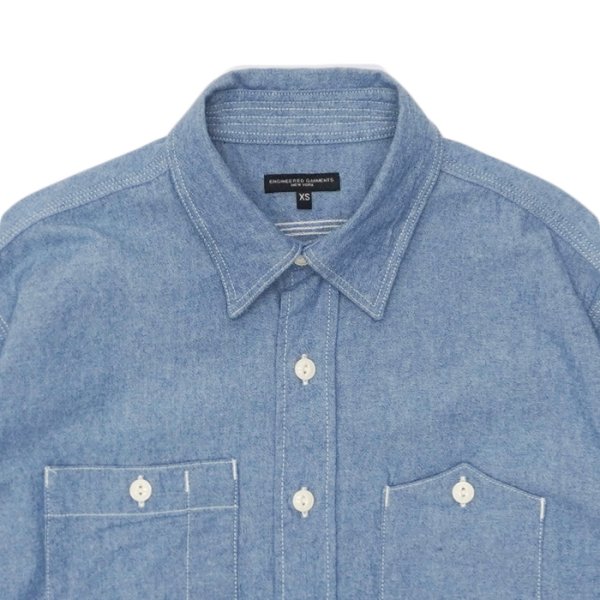 画像3: ENGINEERED GARMENTS（エンジニアードガーメンツ）WORK SHIRT（ワークシャツ）"4.5oz Cotton Chambray" / Blue（ライトブルー） (3)