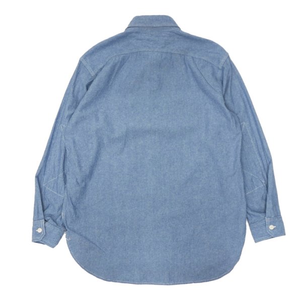 画像2: ENGINEERED GARMENTS（エンジニアードガーメンツ）WORK SHIRT（ワークシャツ）"4.5oz Cotton Chambray" / Blue（ライトブルー） (2)