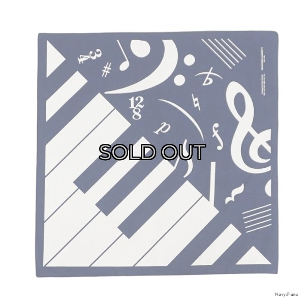 画像2: 【PointUp10%11/10迄】ENGINEERED GARMENTS(エンジニアードガーメンツ)Printed Bandana(プリンテッドバンダナ)/ Navy:Piano(ネイビー:ピアノ)・Black:NY(ブラック:ニューヨーク) (2)