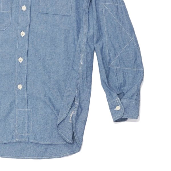 画像5: ENGINEERED GARMENTS（エンジニアードガーメンツ）WORK SHIRT（ワークシャツ）"4.5oz Cotton Chambray" / Blue（ライトブルー） (5)