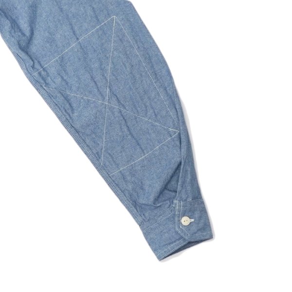 画像7: ENGINEERED GARMENTS（エンジニアードガーメンツ）WORK SHIRT（ワークシャツ）"4.5oz Cotton Chambray" / Blue（ライトブルー） (7)