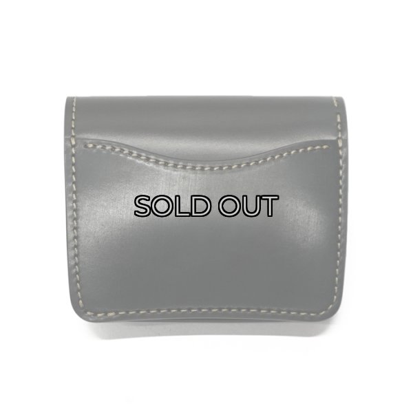 画像2: WILD SWANS（ワイルドスワンズ）CASA（カーサ）コンパクトウォレット/ブラック"シェルコードバン"×バーガンディ"型押しサドルプルアップ" (2)