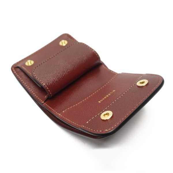 画像5: WILD SWANS(ワイルドスワンズ)CASA(カーサ)コンパクトウォレット/ブラック"シェルコードバン"×バーガンディ"型押しサドルプルアップ" (5)