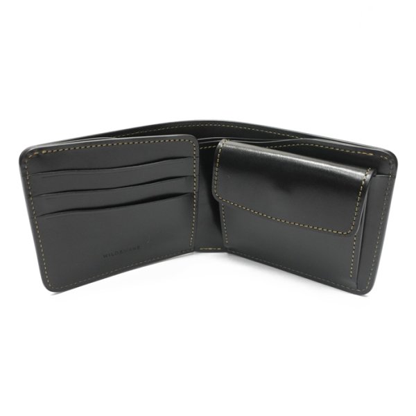 画像2: WILD SWANS（ワイルドスワンズ）GROUNDER（グラウンダー）2つ折りウォレット/グリーン"シェルコードバン"×ブラック"サドルプルアップ" (2)