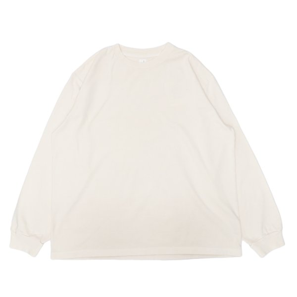 画像1: blurhmsROOTSTOCK（ブラームスルーツストック）Classic Long Sleeve Tee（クラシックロングスリーブTee）/ Dust Ivory（ダストアイボリー） (1)