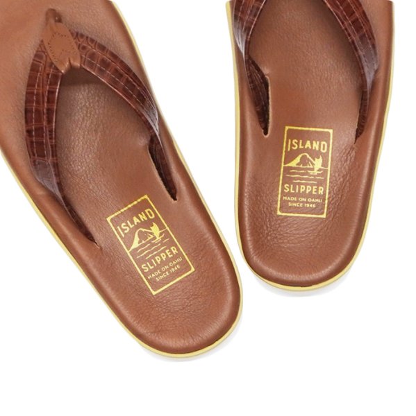 画像6: ＜40%OFF＞ISLAND SLIPPER（アイランドスリッパ）PT202BS（レザートングサンダル）"Snake" / Whisky（ウイスキー） (6)