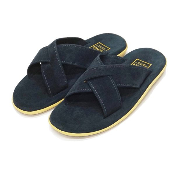 画像1: ISLAND SLIPPER（アイランドスリッパ）PT223 (スエードレザーサンダル)"Suede" / Navy（ネイビー） (1)