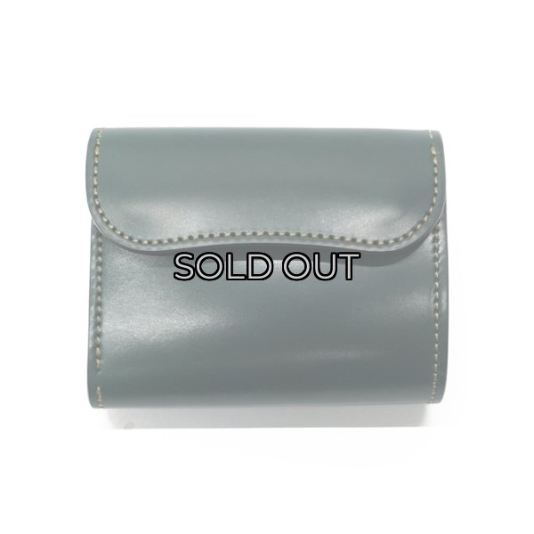 画像1: WILD SWANS（ワイルドスワンズ）ENO（イーノ）ミニ3つ折りウォレット/グリーン"シェルコードバン"×ブラック"サドルプルアップ" (1)