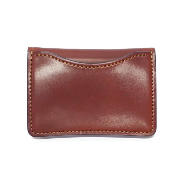 画像2: WILD SWANS(ワイルドスワンズ)TONGUE(タング)マルチコインケース/#2"シェルコードバン"×バーガンディ"型押しサドルプルアップ" (2)