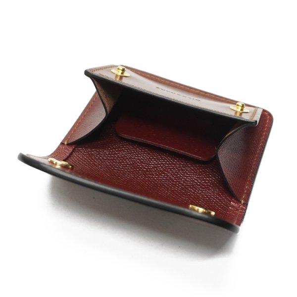 画像7: WILD SWANS(ワイルドスワンズ)TONGUE(タング)マルチコインケース/#2"シェルコードバン"×バーガンディ"型押しサドルプルアップ" (7)