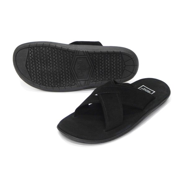 画像2: ISLAND SLIPPER(アイランドスリッパ)PB223 (スエードレザーサンダル) "Suede" / Black(ブラック) (2)