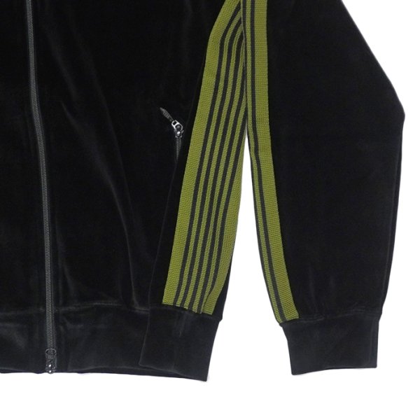 画像6: 【PointUp10%11/10迄】NEEDLES(ニードルズ)Rib Collar Track Jacket(リブカラートラックジャケット)"C/PE Velour" / Black(ブラック) (6)
