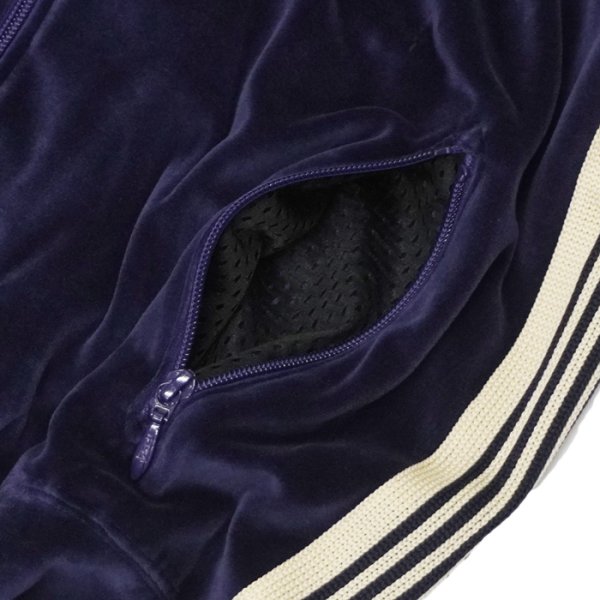画像7: 【PointUp10%11/10迄】NEEDLES(ニードルズ)Rib Collar Track Jacket(リブカラートラックジャケット)"C/PE Velour" / Navy(ネイビー) (7)