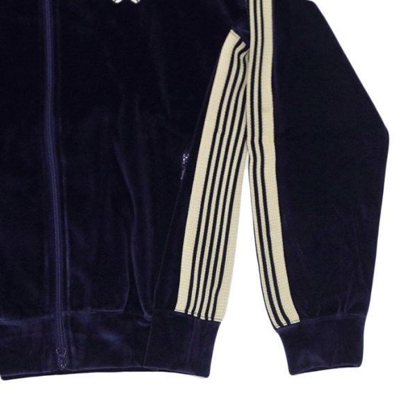 画像6: 【PointUp10%11/10迄】NEEDLES(ニードルズ)Rib Collar Track Jacket(リブカラートラックジャケット)"C/PE Velour" / Navy(ネイビー) (6)
