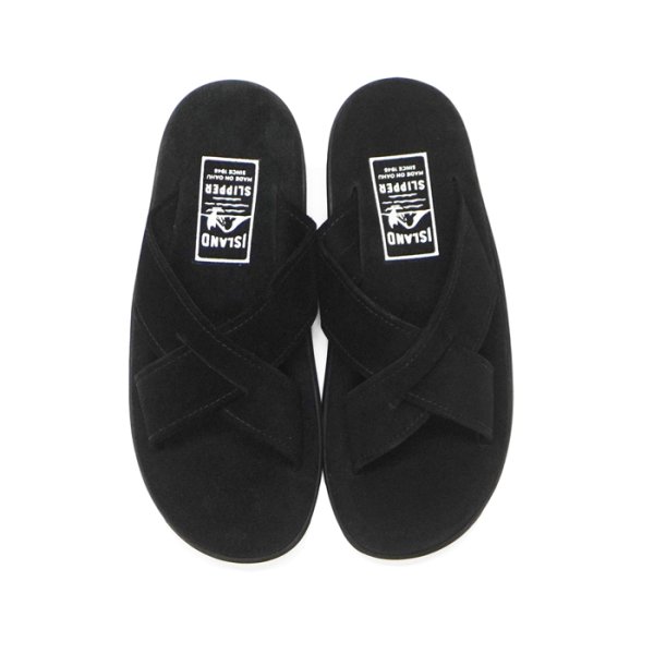 画像3: ISLAND SLIPPER(アイランドスリッパ)PB223 (スエードレザーサンダル) "Suede" / Black(ブラック) (3)