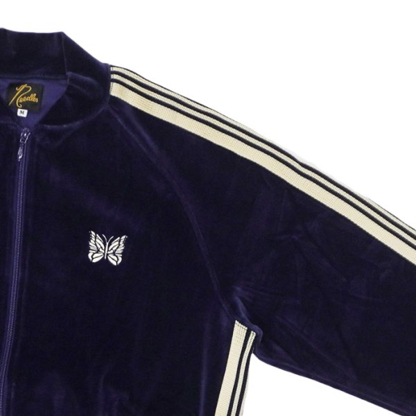 画像5: 【PointUp10%11/10迄】NEEDLES(ニードルズ)Rib Collar Track Jacket(リブカラートラックジャケット)"C/PE Velour" / Navy(ネイビー) (5)