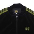 画像4: 【PointUp10%11/10迄】NEEDLES(ニードルズ)Rib Collar Track Jacket(リブカラートラックジャケット)"C/PE Velour" / Black(ブラック) (4)