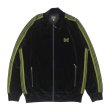 画像1: 【PointUp10%11/10迄】NEEDLES(ニードルズ)Rib Collar Track Jacket(リブカラートラックジャケット)"C/PE Velour" / Black(ブラック) (1)