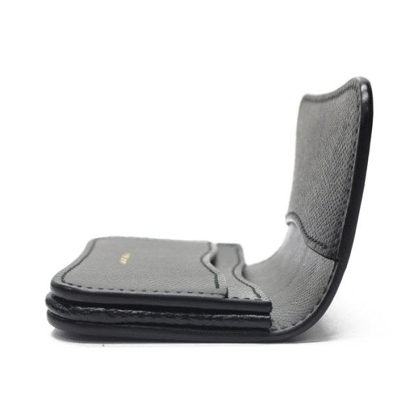 画像4: WILD SWANS（ワイルドスワンズ）GENERAL（ジェネラル）カードケース/ブラック"サドルプルアップ"×ブラック"型押しサドルプルアップ” (4)