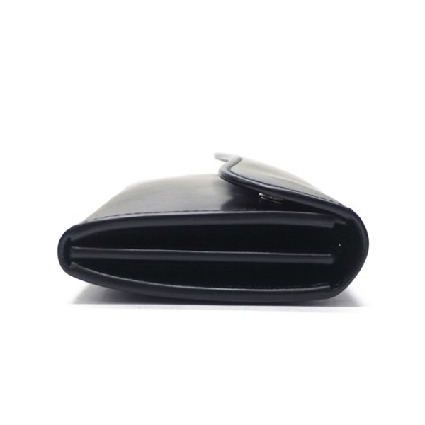 画像4: WILD SWANS（ワイルドスワンズ）WAVE（ウェイブ）ロングウォレット/ブラック"ホーウィンコードバン"×ブラック”型押しサドルプルアップ” (4)