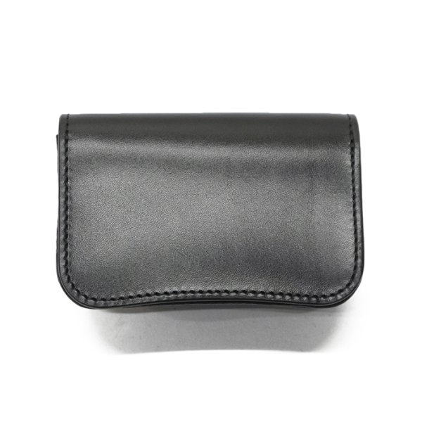 画像2: WILD SWANS（ワイルドスワンズ）GENERAL（ジェネラル）カードケース/ブラック"サドルプルアップ"×ブラック"型押しサドルプルアップ” (2)