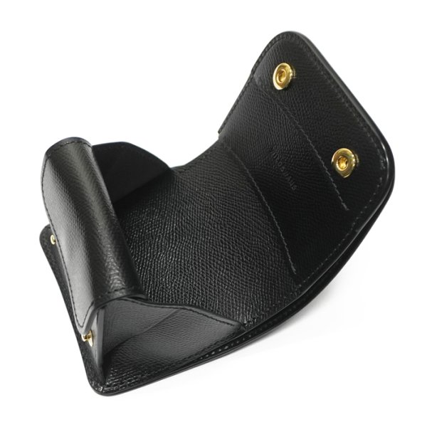 画像7: WILD SWANS（ワイルドスワンズ）CASA（カーサ）コンパクトウォレット/ブラック"シェルコードバン"×ブラック"型押しサドルプルアップ" (7)