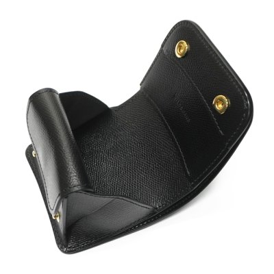 画像3: WILD SWANS(ワイルドスワンズ)CASA(カーサ)コンパクトウォレット/ブラック"シェルコードバン"×ブラック"型押しサドルプルアップ"