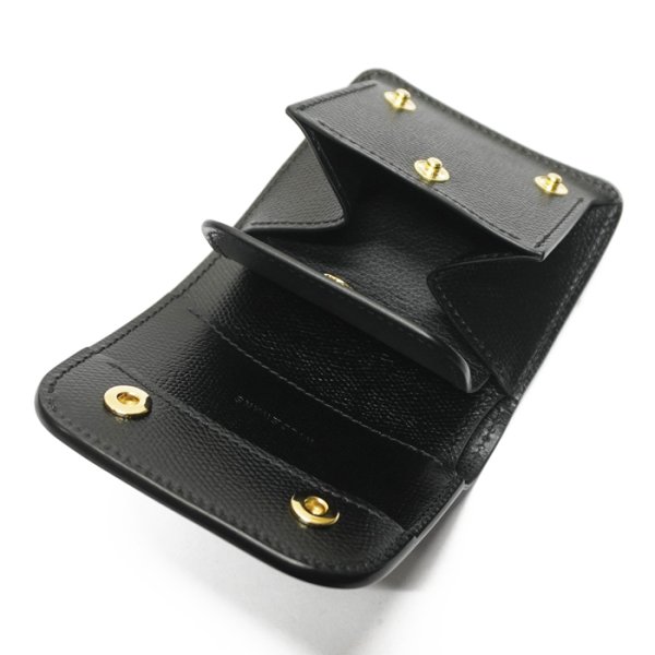画像6: WILD SWANS（ワイルドスワンズ）CASA（カーサ）コンパクトウォレット/ブラック"シェルコードバン"×ブラック"型押しサドルプルアップ" (6)