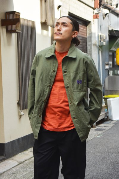 画像8: NEEDLES（ニードルズ）Coverall（カバーオール）"Reversed Sateen" / Olive（オリーブ） (8)