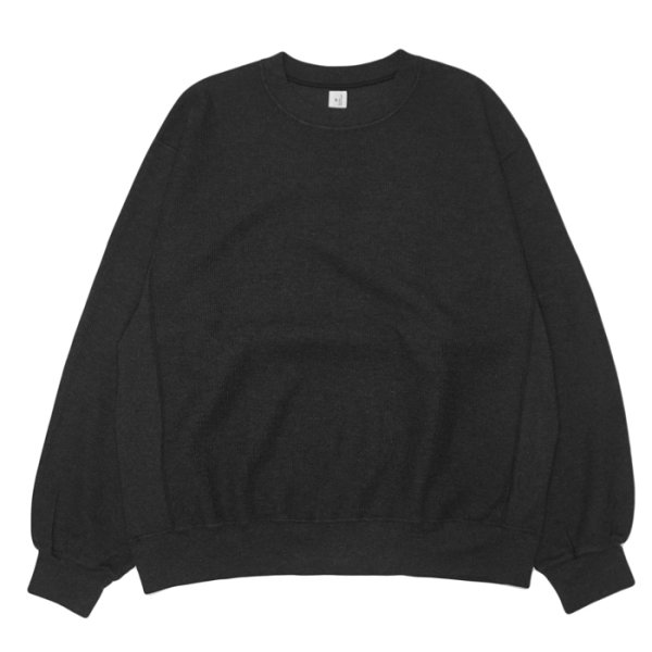 画像1: blurhms ROOTSTOCK（ブラームスルーツストック）Rough&Smooth Thermal Pullover（ラフ&スムースサーマルプルオーバー）/ Heather Charcoal（ヘザーチャコール） (1)