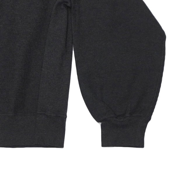 画像5: blurhms ROOTSTOCK（ブラームスルーツストック）Rough&Smooth Thermal Pullover（ラフ&スムースサーマルプルオーバー）/ Heather Charcoal（ヘザーチャコール） (5)