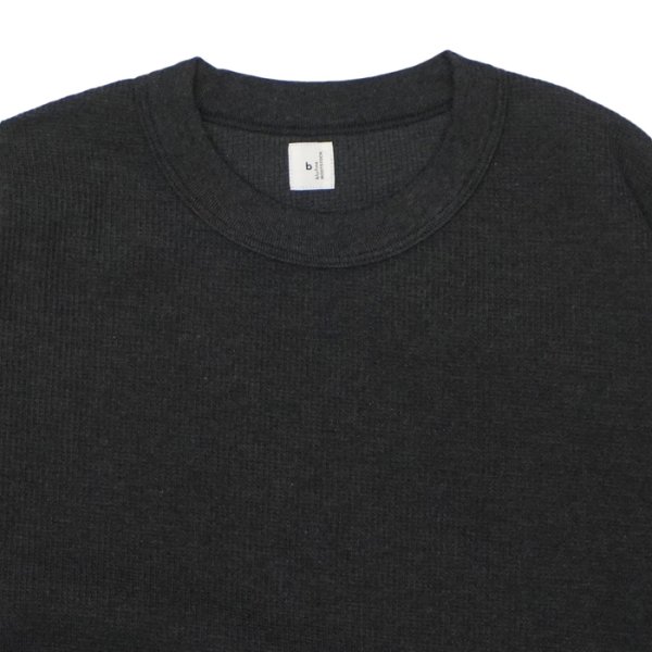 画像3: blurhms ROOTSTOCK（ブラームスルーツストック）Rough&Smooth Thermal Baseball Tee（ラフ&スムースサーマルベースボールTシャツ）/ Heather Charcoal（ヘザーチャコール） (3)