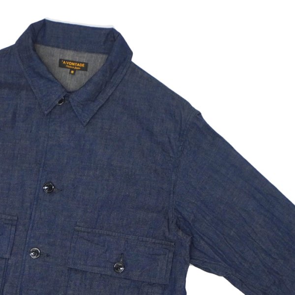 画像5: *A VONTADE（アボンタージ）Naval Utility Jacket（ナバルユーティリティジャケット）"Indigo＆Black Denim" / Indigo（インディゴ） (5)